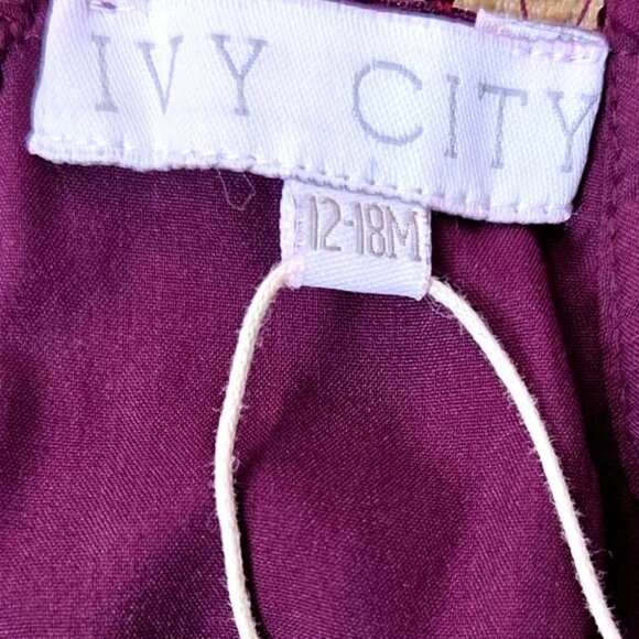 Ivy City Co Plum Purple Sequined Toddler Party Holiday Dress 12-18M Mommy and Me - Picture 7 of 8